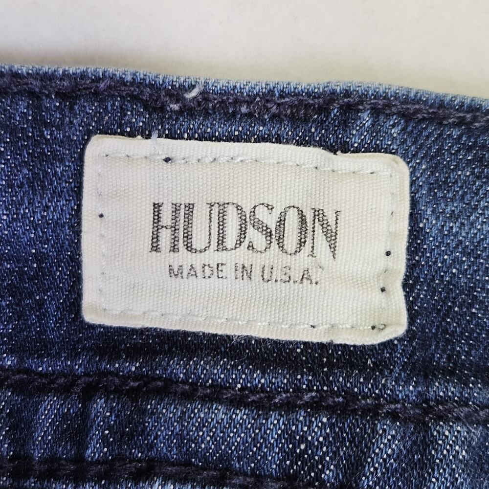 Hudson Jeans Womens 32 Beth Mid-Rise Baby Bootcut Flap Pocket Western Blue 32x30 - Picture 12 of 16